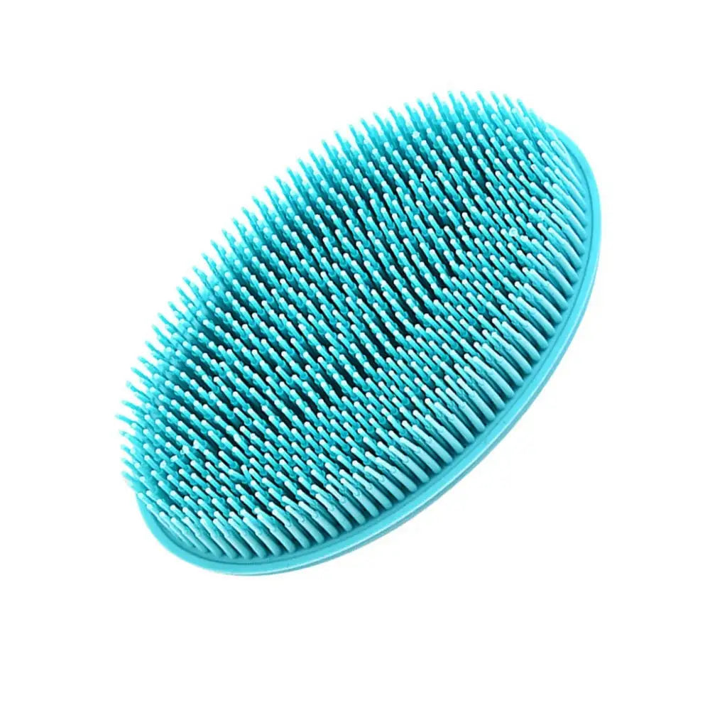 Blue silicone loc lint remover brush with soft bristles, designed for effective lint removal from locs without causing damage.