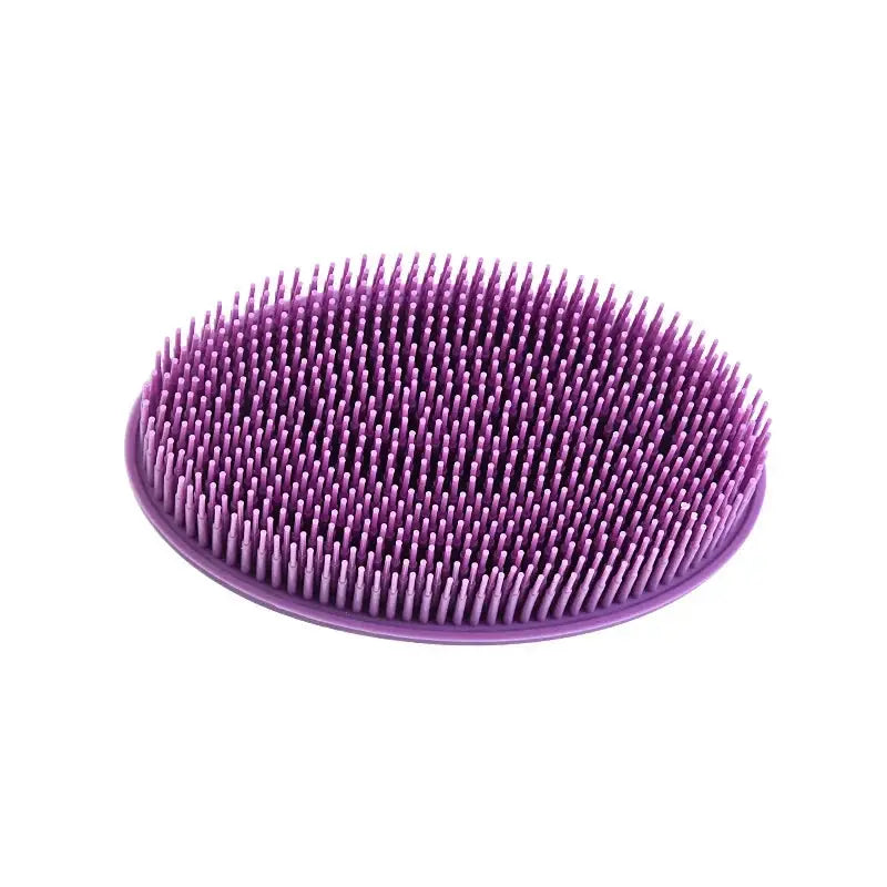 Purple silicone loc lint remover brush with fine bristles, perfect for gently removing lint from locs while maintaining hair health.
