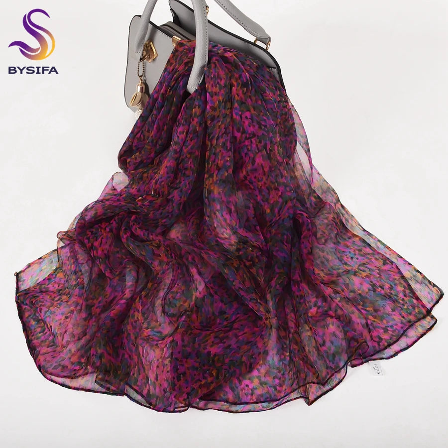 Zijden Sjaal – 100% Mulberry Silk Luxe Hoofddoek & Fashion Accessoire met Print