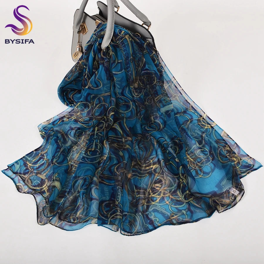 Zijden Sjaal – 100% Mulberry Silk Luxe Hoofddoek & Fashion Accessoire met Print