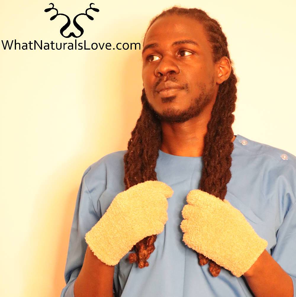 Loc Handschoen om locs te reinigen, onderhouden en drogen