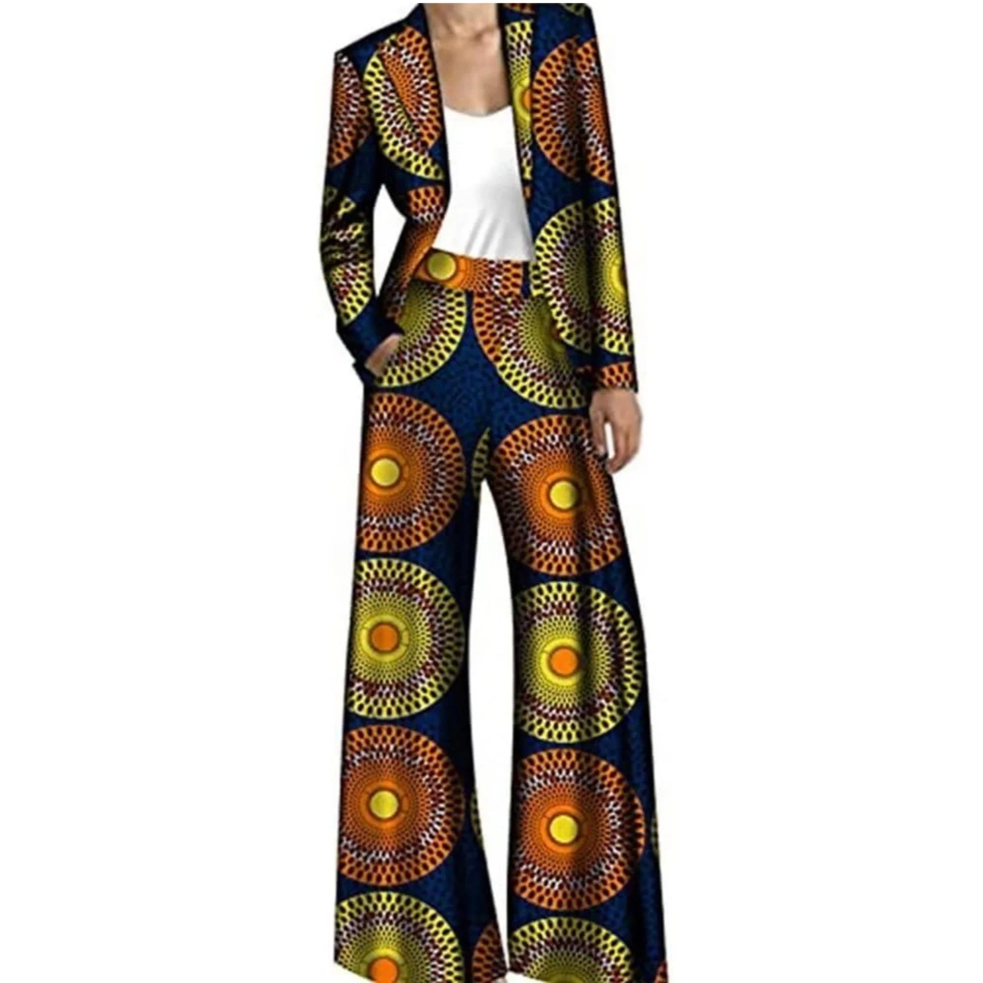 2 delig Ankara pak – Elegante Set met Wijd Uitlopende Broek