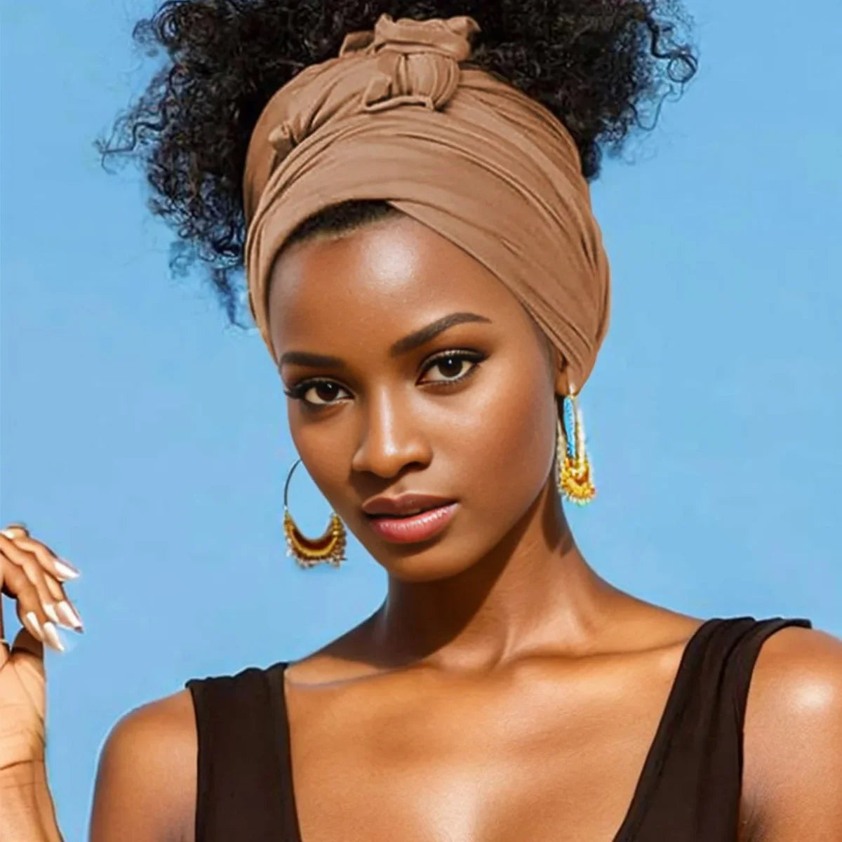 Superzachte Extra Lange Ademend Jersey Turban Haarband