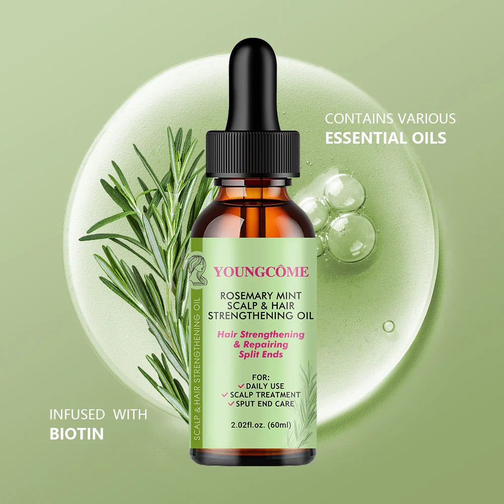 Rosemary mint hair care essential oil scalp hair