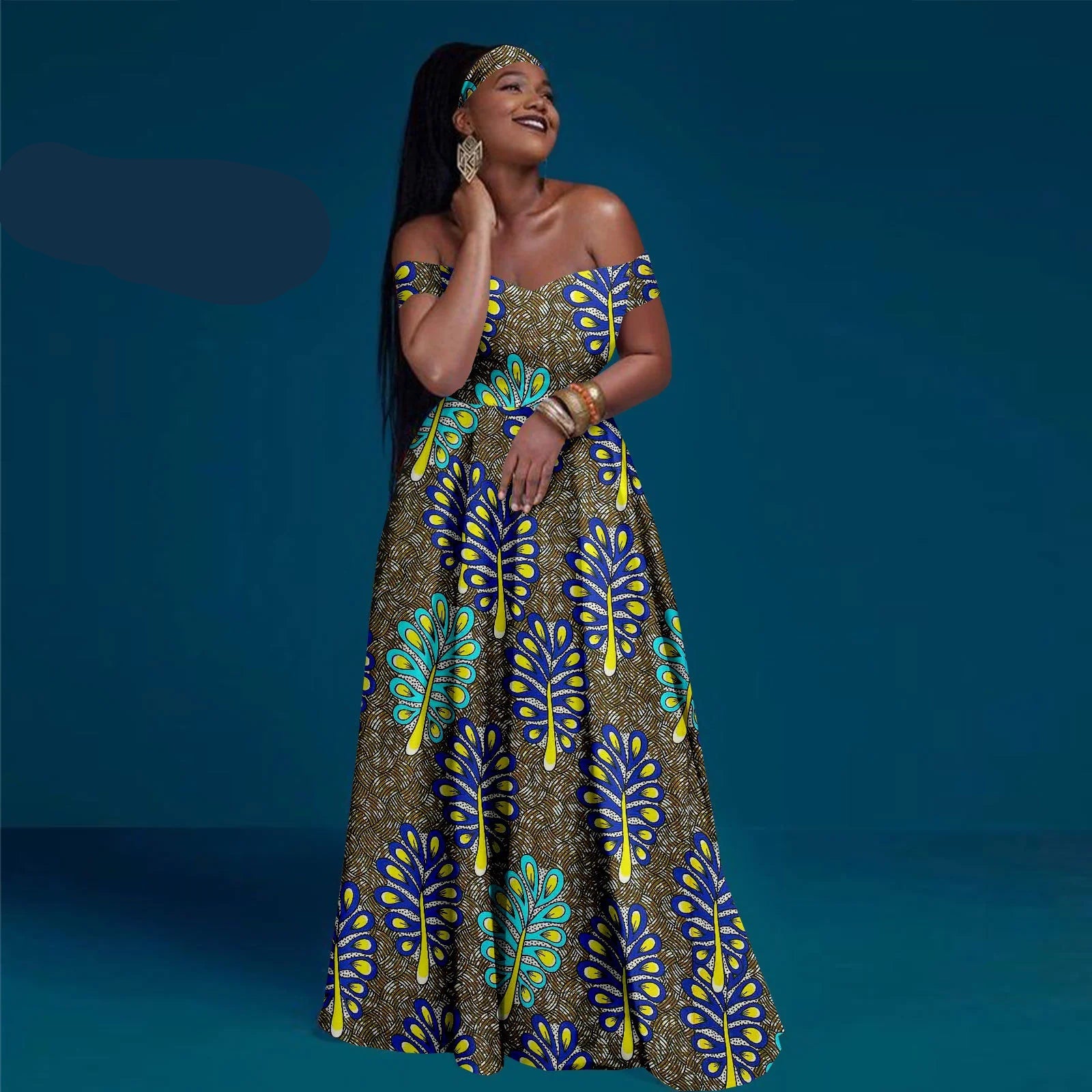 A-line Dress Off Shoulder Sleeveless Gown