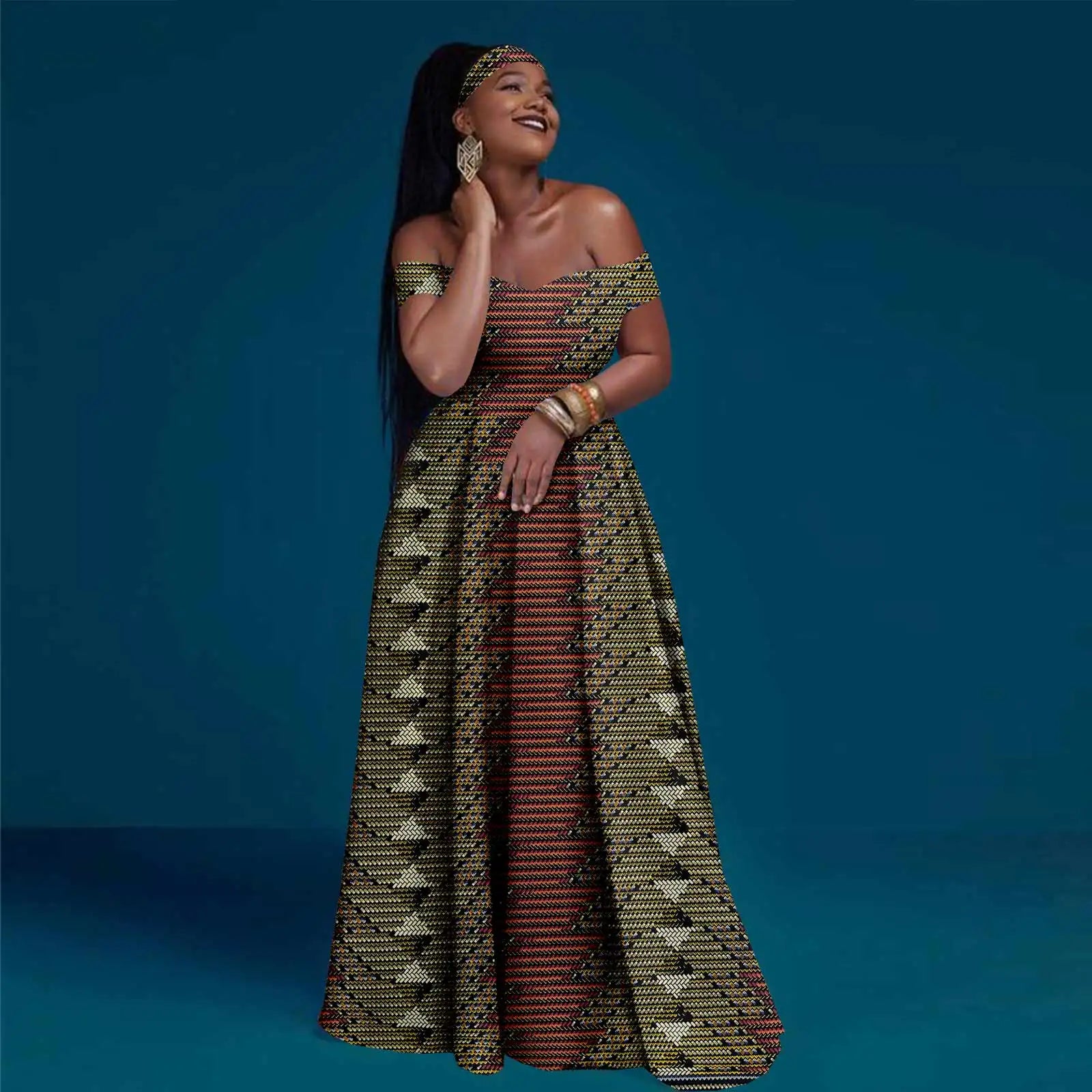 A-line Dress Off Shoulder Sleeveless Gown