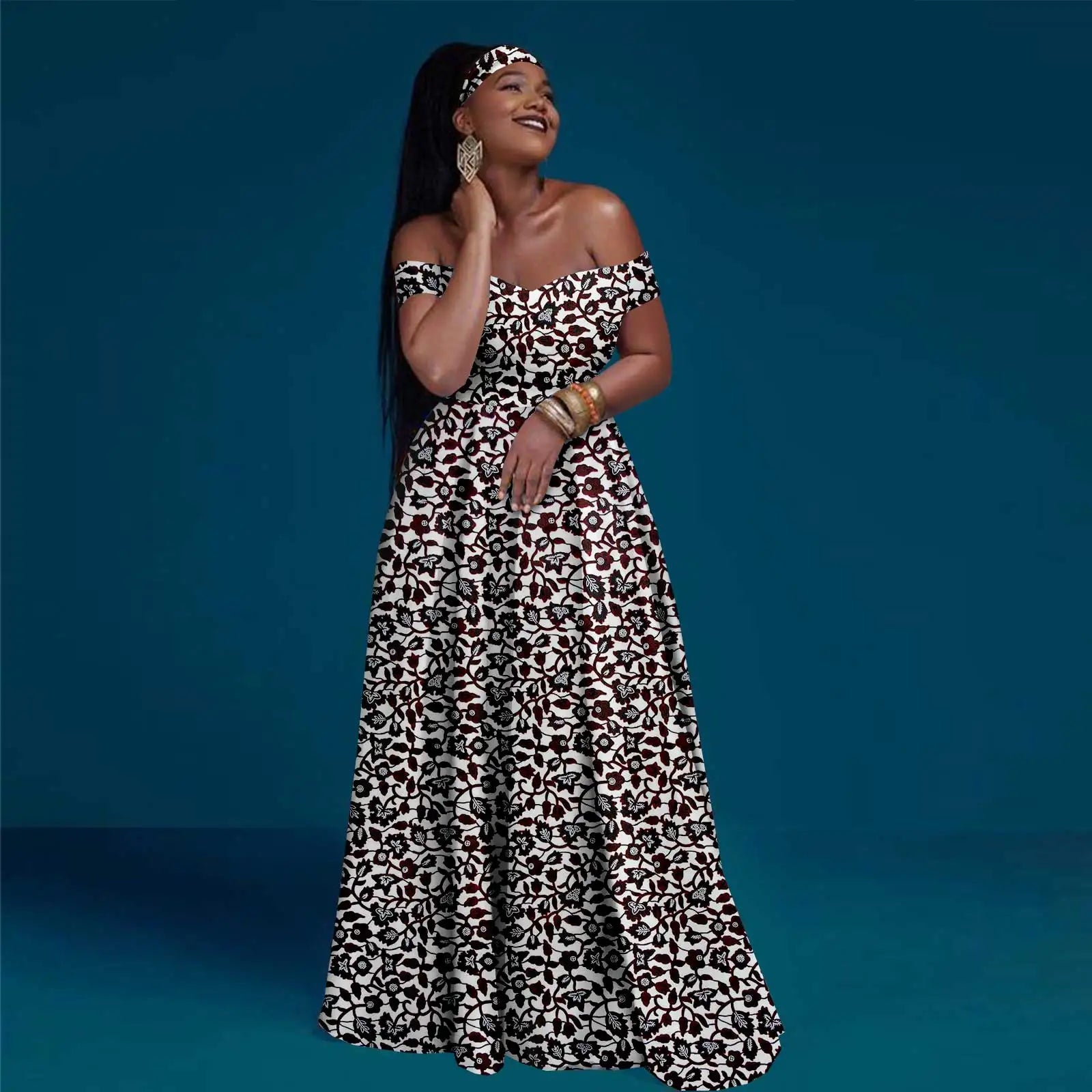 A-line Dress Off Shoulder Sleeveless Gown