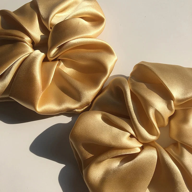 100% Mulberry Silk Scrunchies Extra Large 19 mm