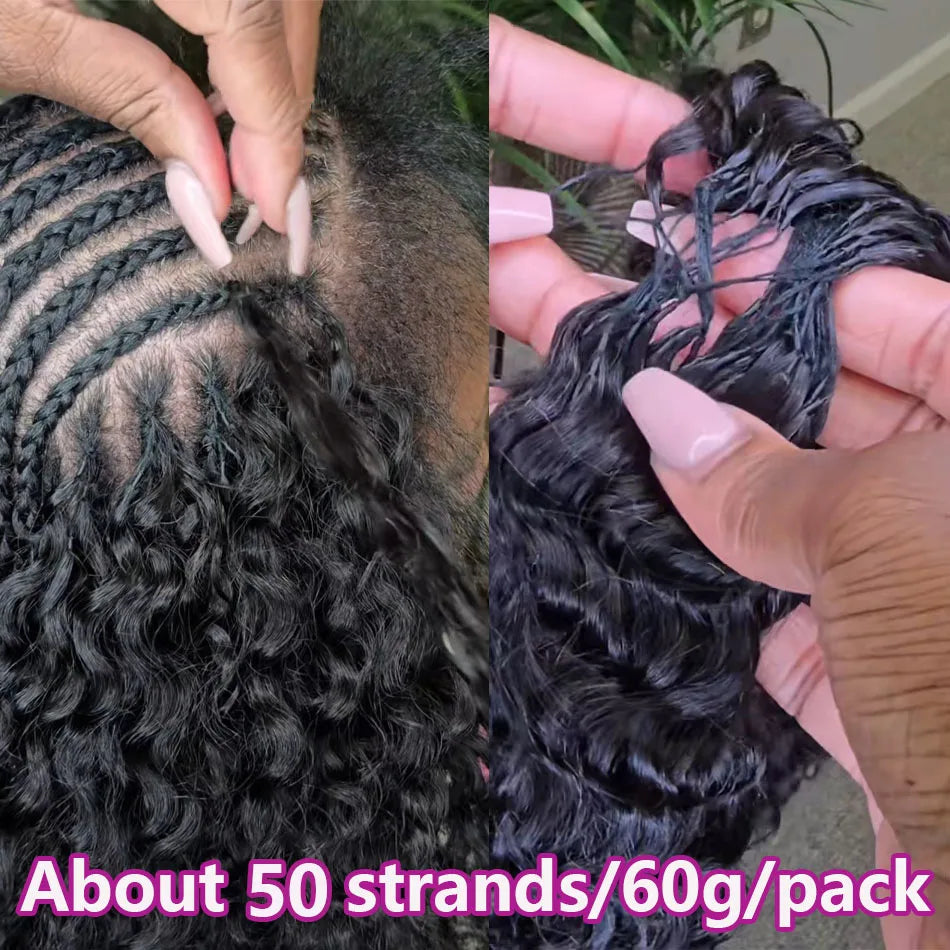 Luxe Kinky Curly Onzichtbare Weave - 100% Brazilian Virgin Menselijk Haar - Natuurlijk Krullend