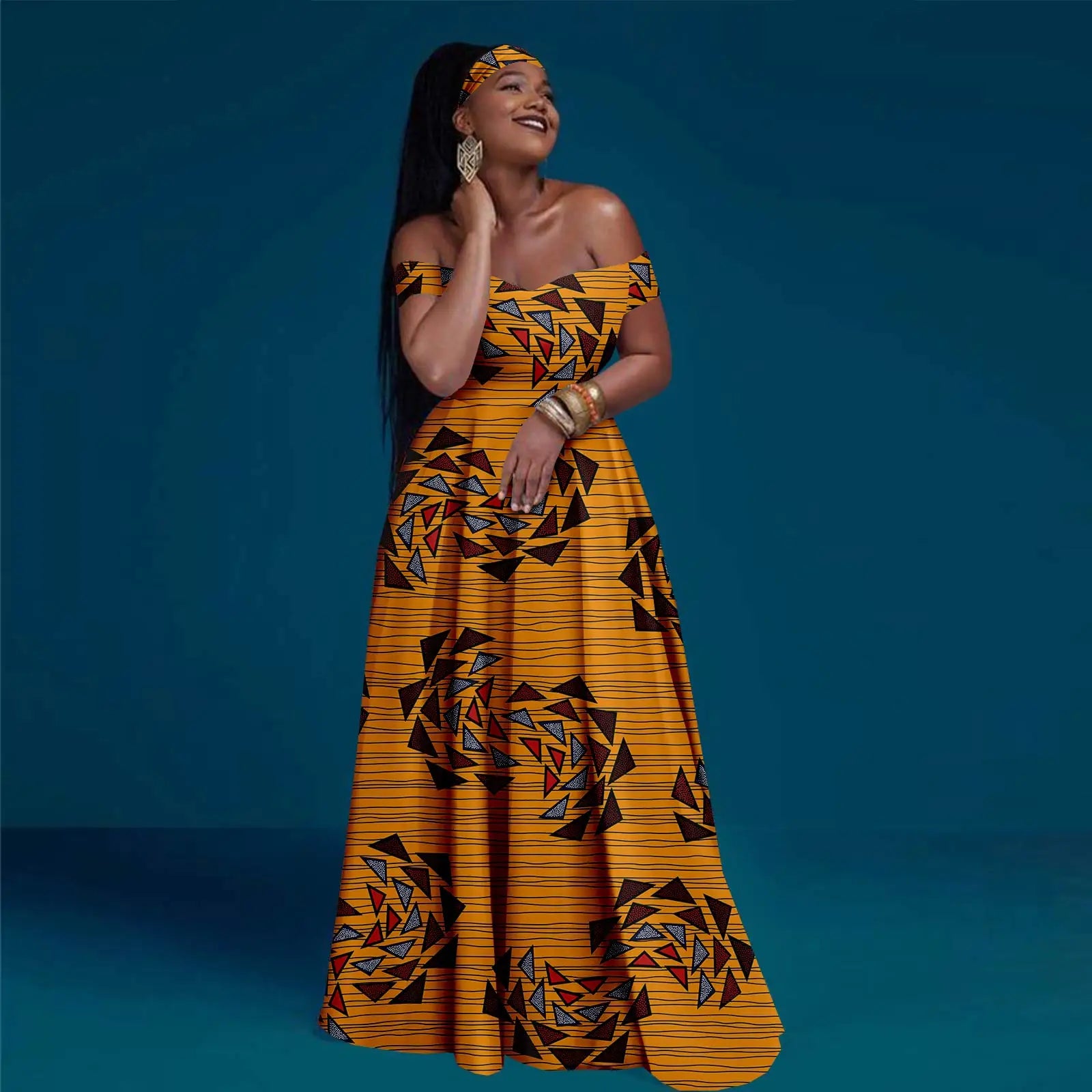 A-line Dress Off Shoulder Sleeveless Gown