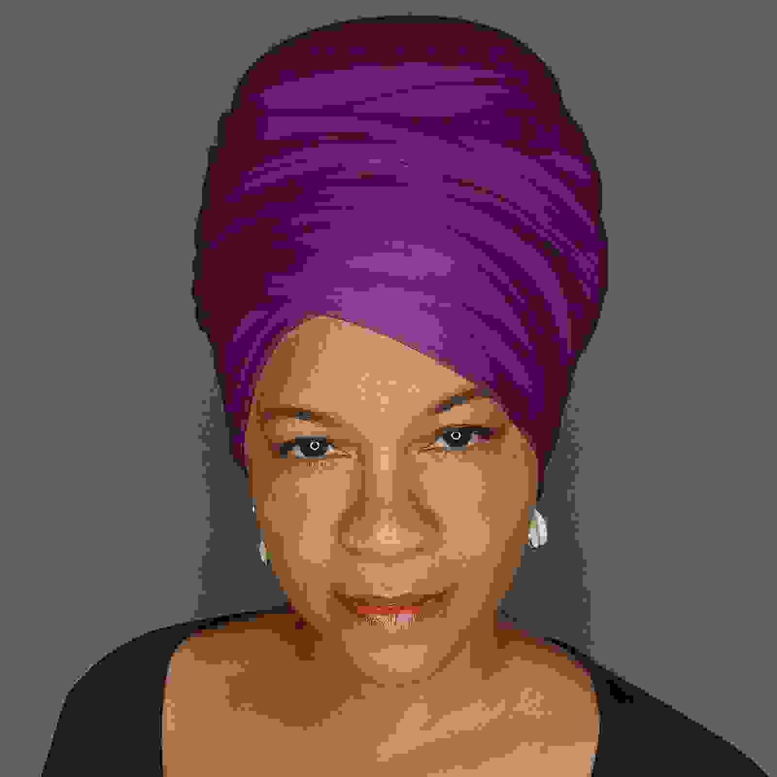 Deep purple tube headwrap for locs, sisterlocks, and dreadlocks. A bold and elegant hair accessory for any occasion.