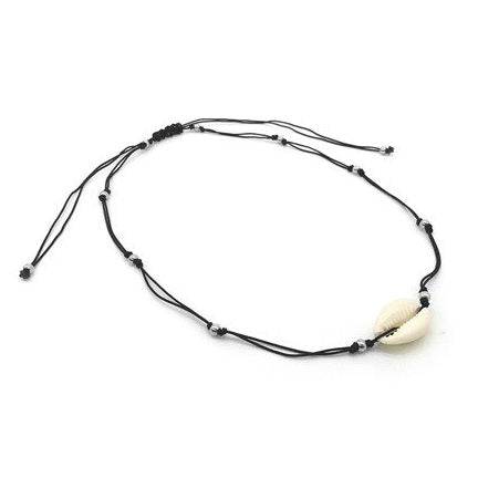Cowrie Shell Necklace & Hair Tie Perfect for Memorial Day 2024