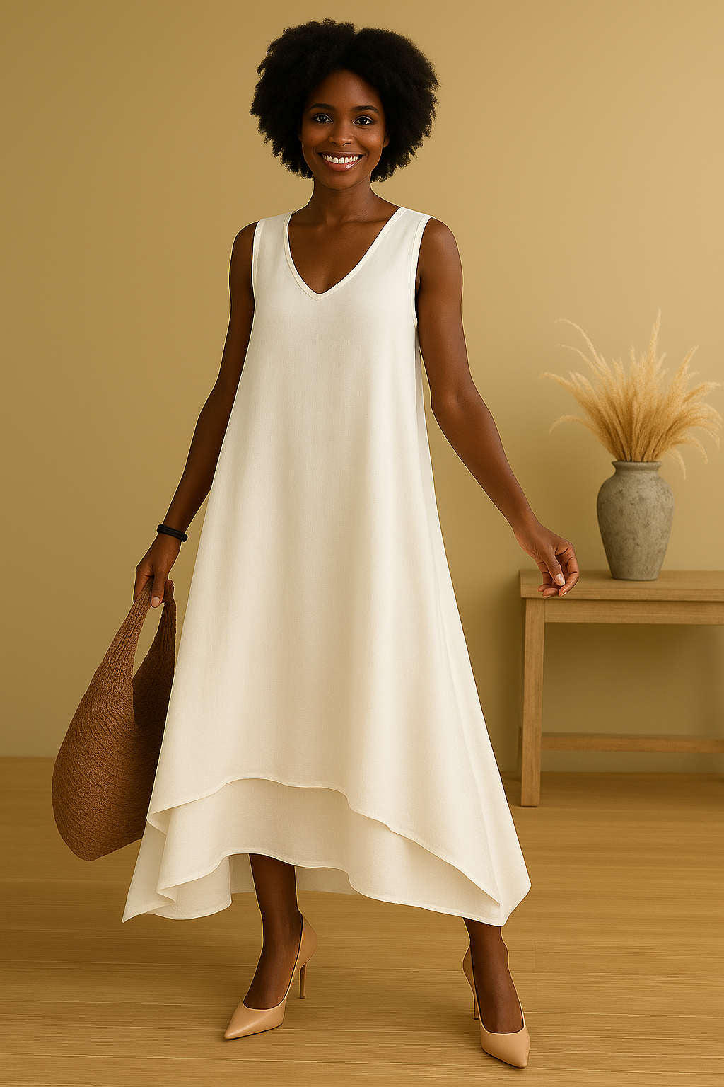 Linnen Magic Dress – Elegantie & Comfort ineen