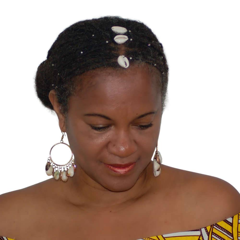 Cowrie Shell Hair Tie for Afro-puffs, Braids and Locs Perfect for Memorial Day 2024