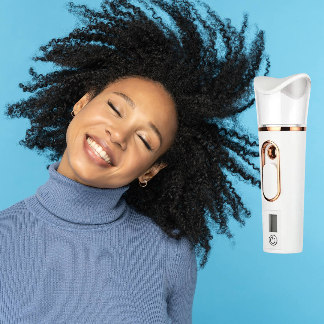 Dual Nano Haar & Hoofdhuid Hydrator – 38ml Draagbare Stoomapparaat met LED Hoofdhuidscanner