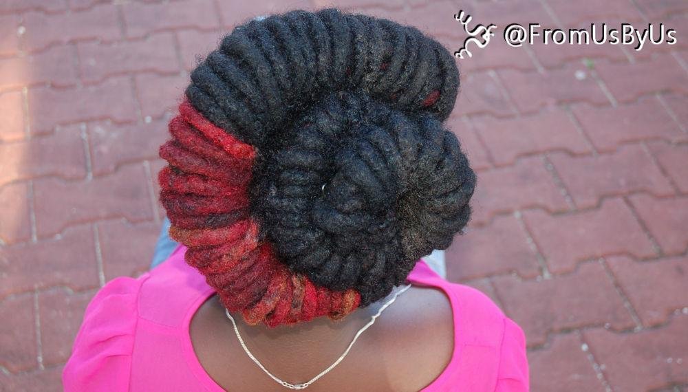 Dreadlocks Styled Rolled and Wrapped