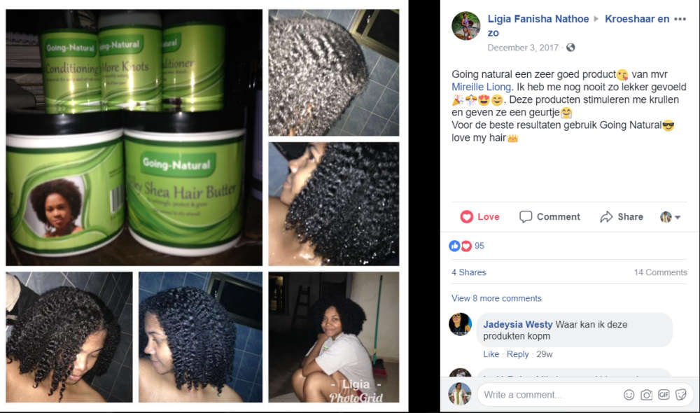 Ligia about Going natural Hair products