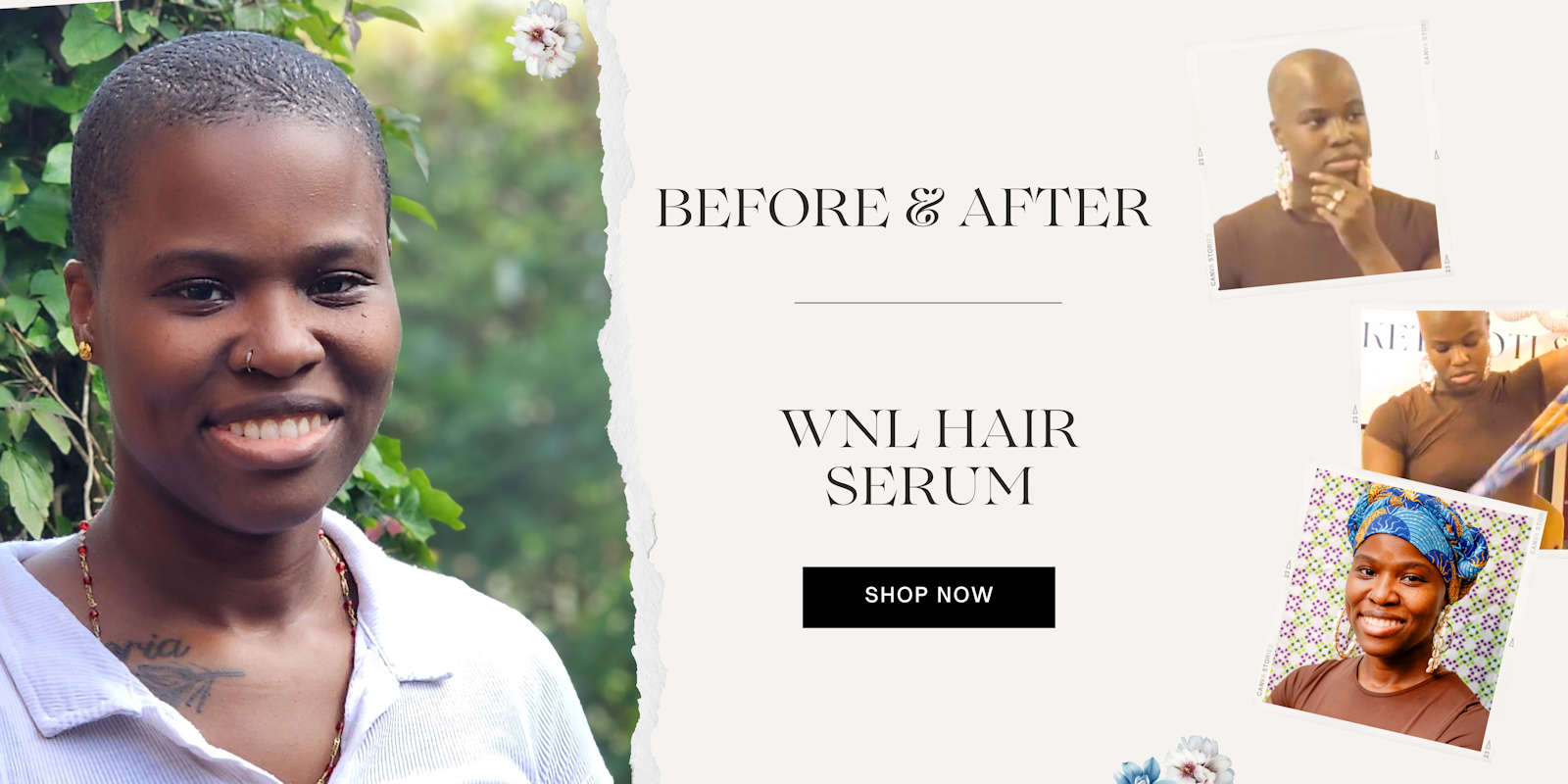 Resultaat van 2 weken WNL Hair Serum