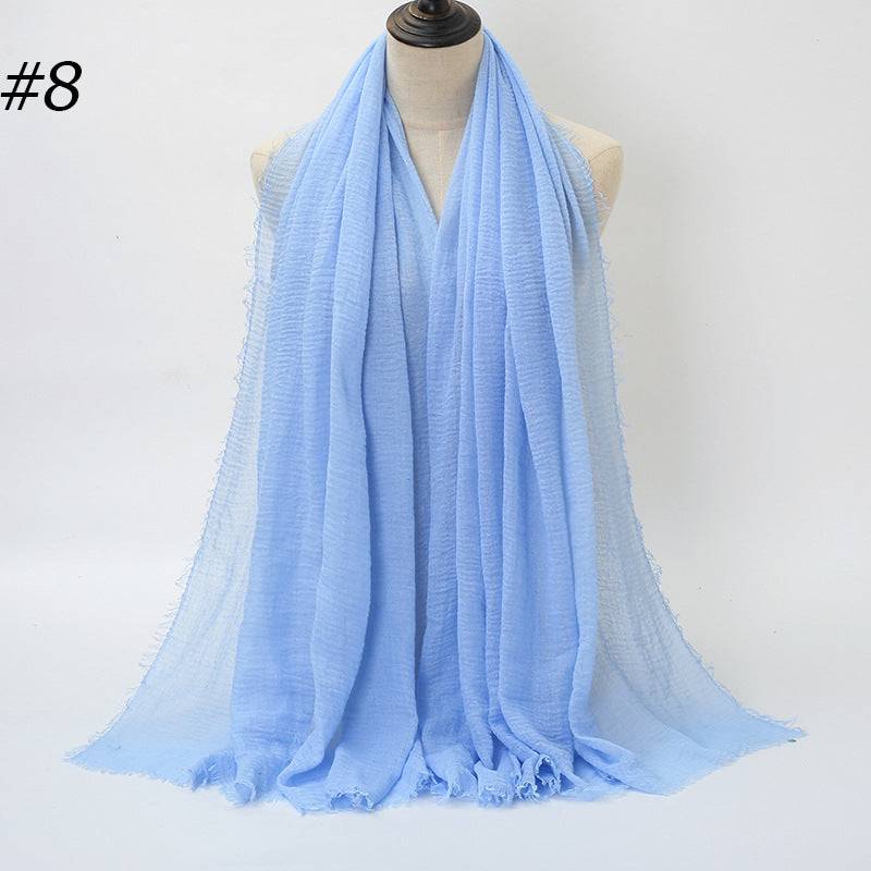 Light blue extra-large breathable wrap for locs and dreadlocks. The airy and stretchy material ensures comfort and style.