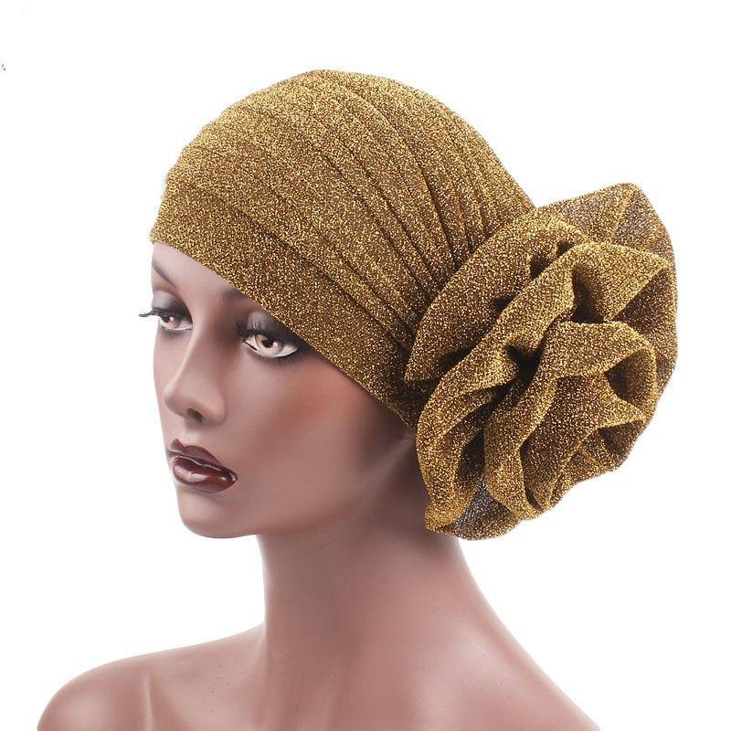 Big flower turban Pre wrapped Perfect for Memorial Day 2024