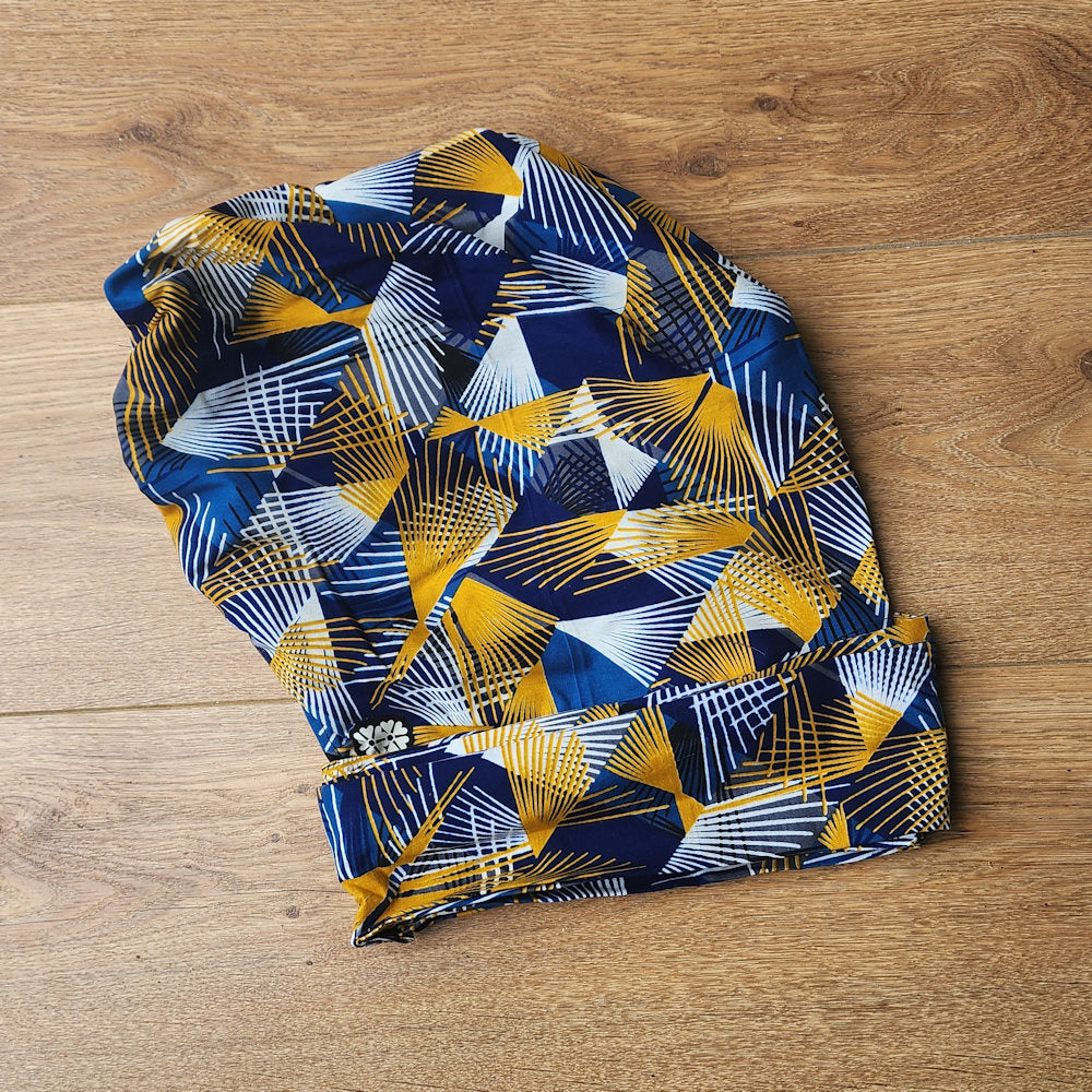 8-in-1 Veelzijdige Hoofddoek Blauw Geel