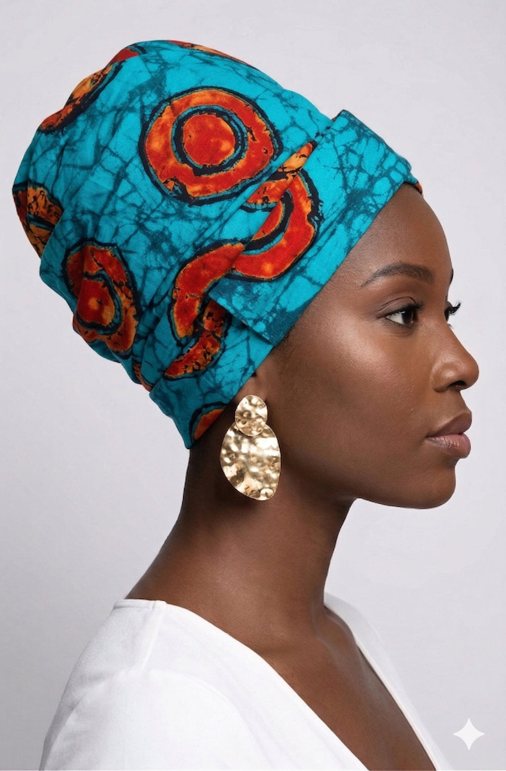 8-in-1 Veelzijdige Hoofddoek Blauw Oranje