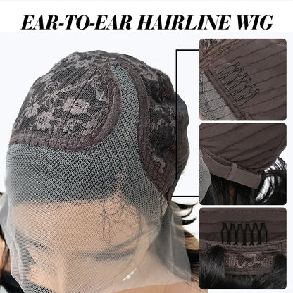 De Afro Pruik met Lace Front &amp; Verstelbare Wig Cap te zien