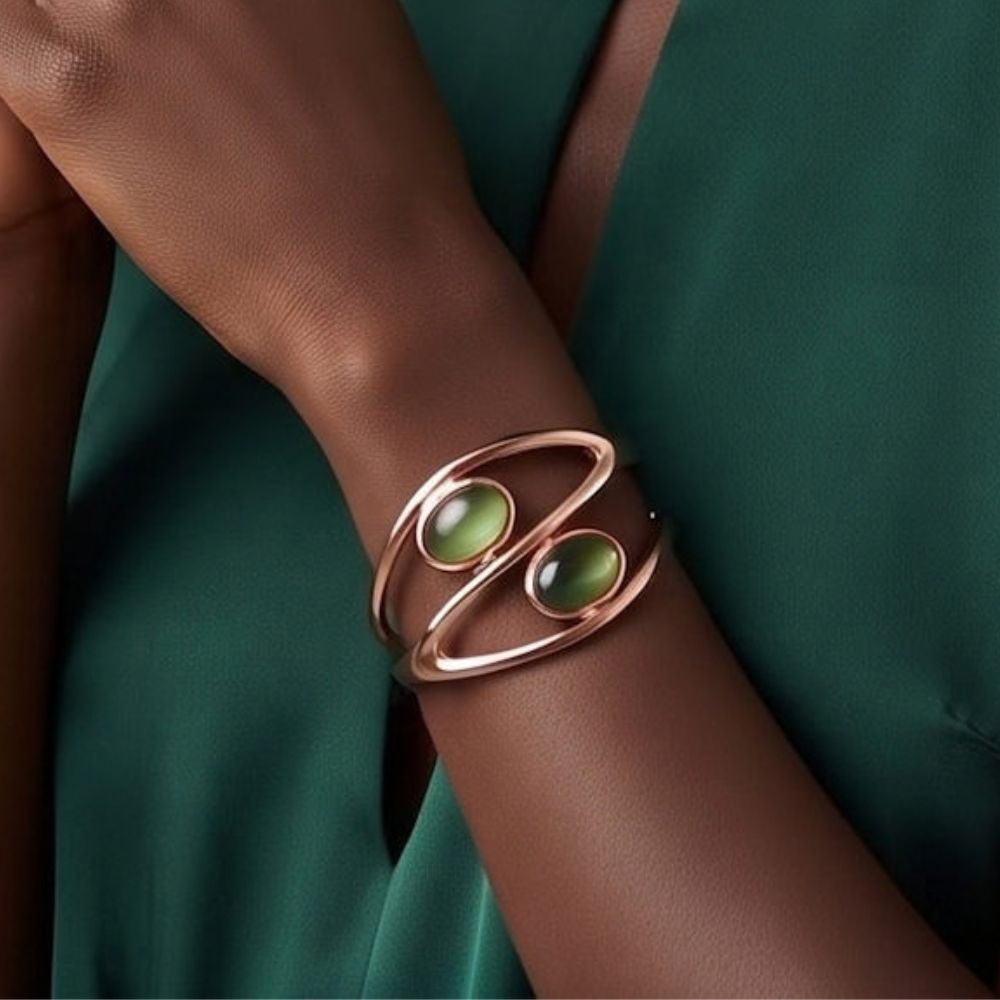 Koperen Haar-Cuff &amp;amp; Bijpassende Armband Set&amp;nbsp;