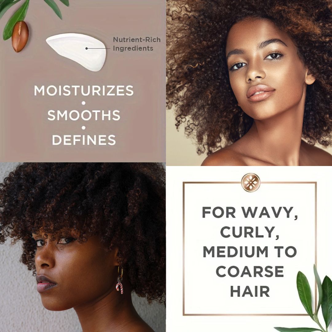 CURL DEFINING CREAM Met Argan Oil Voor Kroes en Krullend Haar