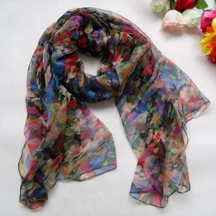 Zijden Sjaal – 100% Mulberry Silk Luxe Hoofddoek &amp; Fashion Accessoire met Print