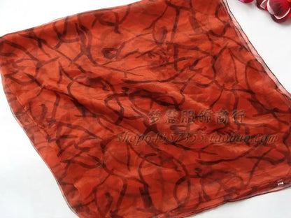 Zijden Sjaal – 100% Mulberry Silk Luxe Hoofddoek &amp; Fashion Accessoire met Print