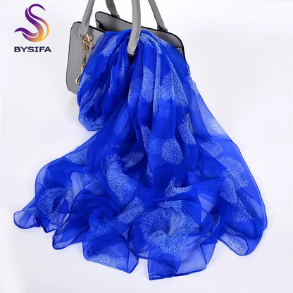 Zijden Sjaal – 100% Mulberry Silk Luxe Hoofddoek &amp; Fashion Accessoire met Print