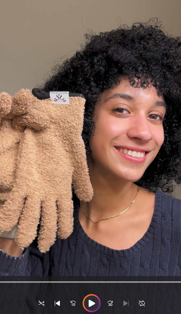 Loc Handschoen om locs te reinigen, onderhouden en drogen