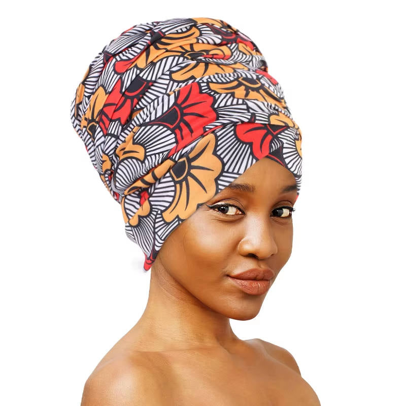 Magic HeadWrap om Locs, Sisterlocks en Dreadlocks te Stylen en Beschermen- Ochtendglorie Zwart