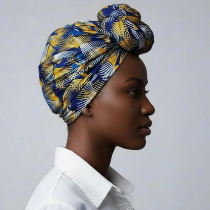 8-in-1 Veelzijdige Hoofddoek Blauw Geel