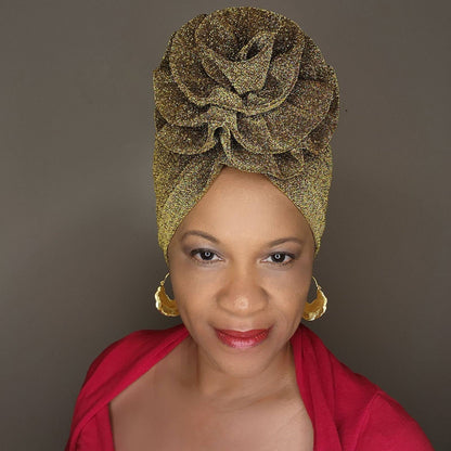 Prewrapped flower turban Perfect for Memorial Day 2024