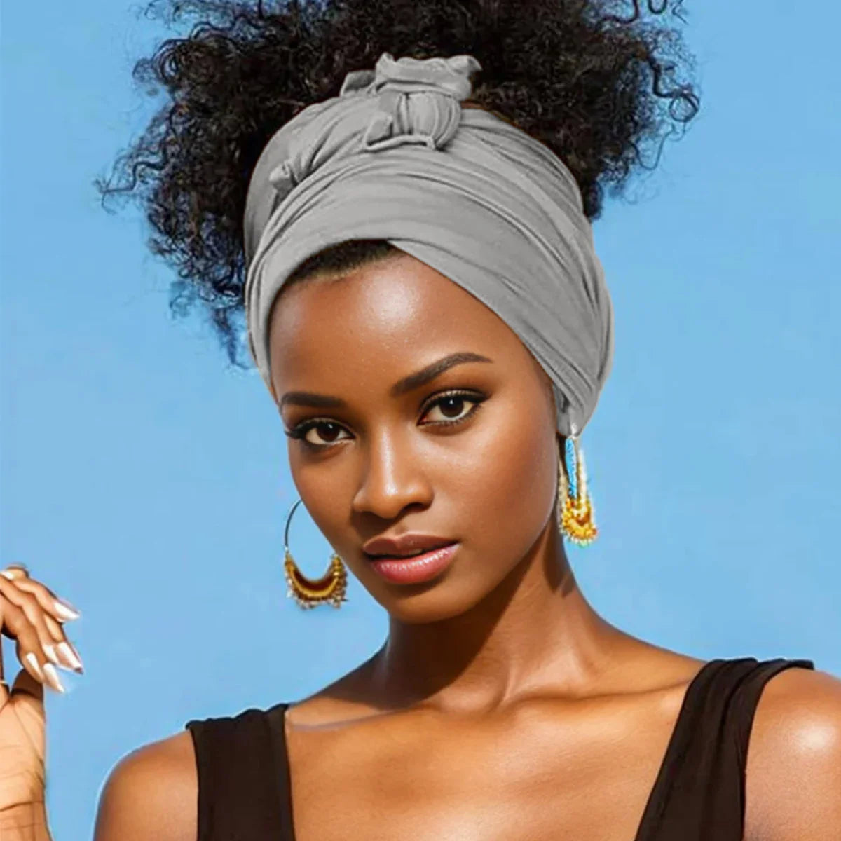 Superzachte Extra Lange Ademend Jersey Turban Haarband