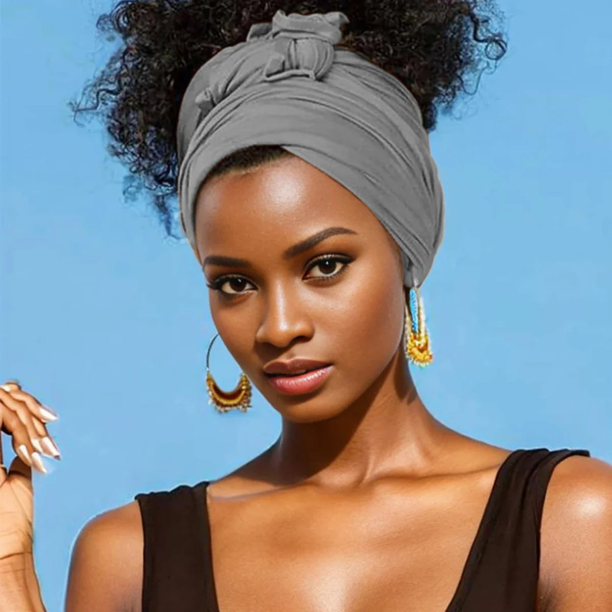 Superzachte Extra Lange Ademend Jersey Turban Haarband