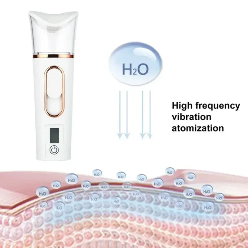 Dual Nano Haar &amp; Hoofdhuid Hydrator – 38ml Draagbare Stoomapparaat met LED Hoofdhuidscanner