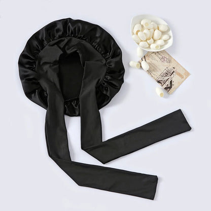 100% Mulberry Bonnet – Rekbare Band en Strik Design