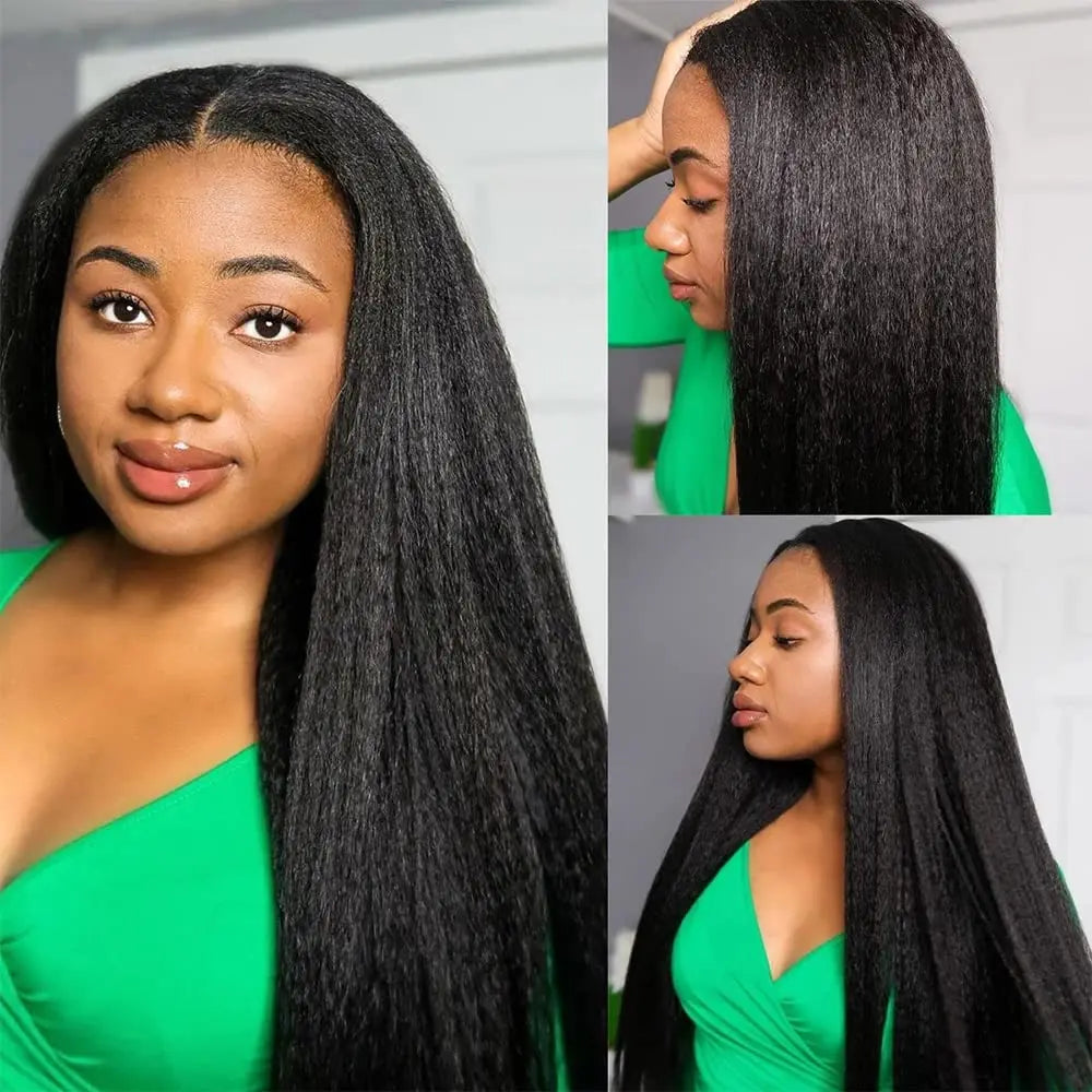 Onzichtbare Weave Kinky Straight Human Hair