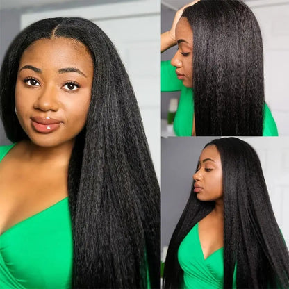Onzichtbare Weave Kinky Straight Human Hair