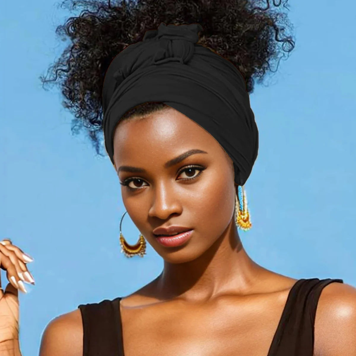 Superzachte Extra Lange Ademend Jersey Turban Haarband