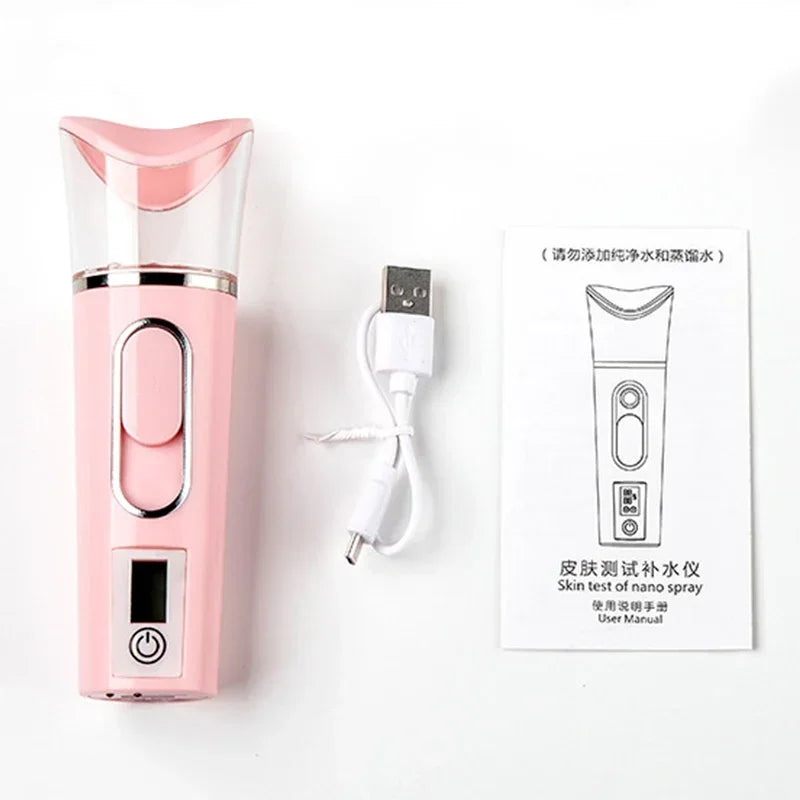 Dual Nano Haar &amp; Hoofdhuid Hydrator – 38ml Draagbare Stoomapparaat met LED Hoofdhuidscanner