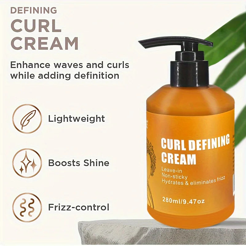 CURL DEFINING CREAM Met Argan Oil Voor Kroes en Krullend Haar