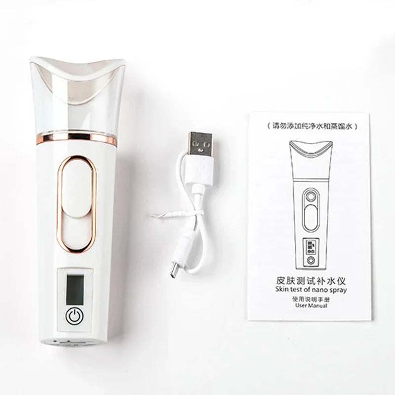 Dual Nano Haar &amp; Hoofdhuid Hydrator – 38ml Draagbare Stoomapparaat met LED Hoofdhuidscanner