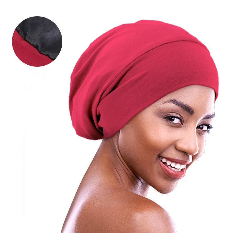Satin-Lined Sleeping Beanie Cap