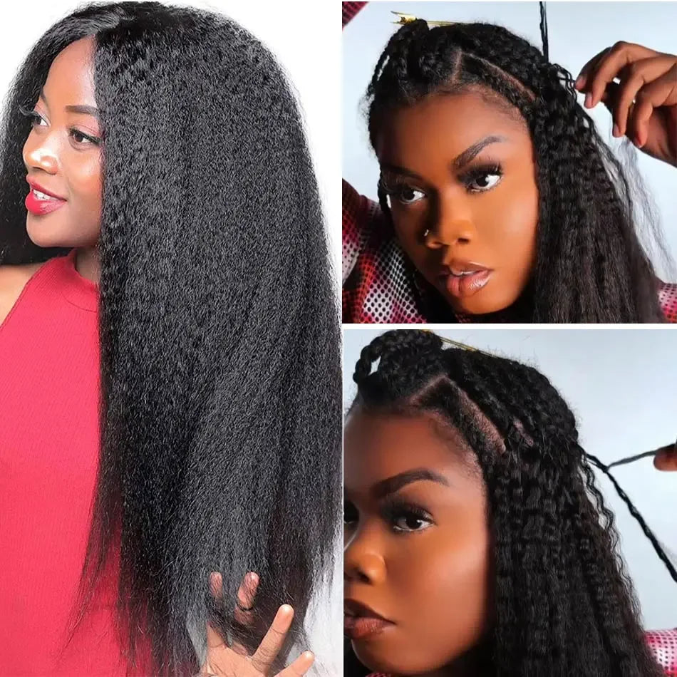 Onzichtbare Weave Kinky Straight Human Hair