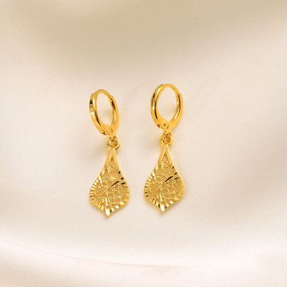 24K vergulde Ethiopische oorbellen