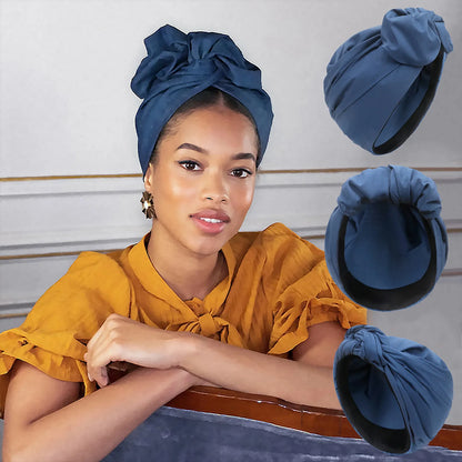 Chique Geknoopte Turban Hoofddoek – Elegant
